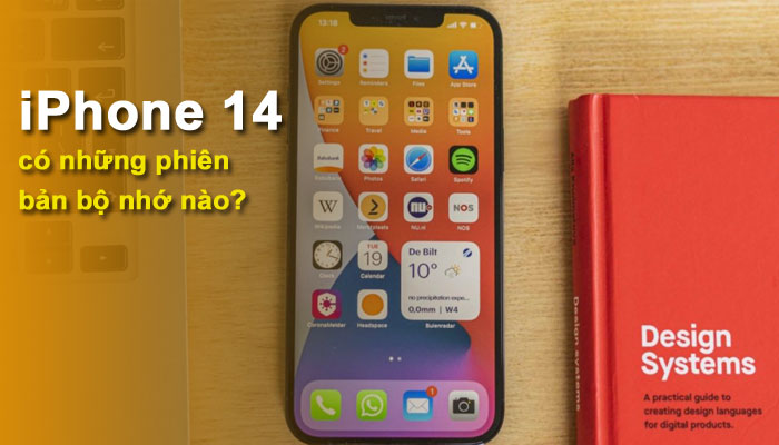 iPhone 14 có những phiên bản bộ nhớ GB nào?